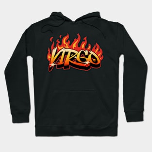 Virgo Zodiac Retro Flames Birthday Hoodie